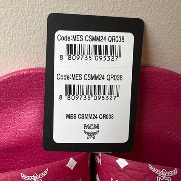 Women’s MCM Monogram Print Open Toe Rubber Slide – NIB - Picture 9 of 10